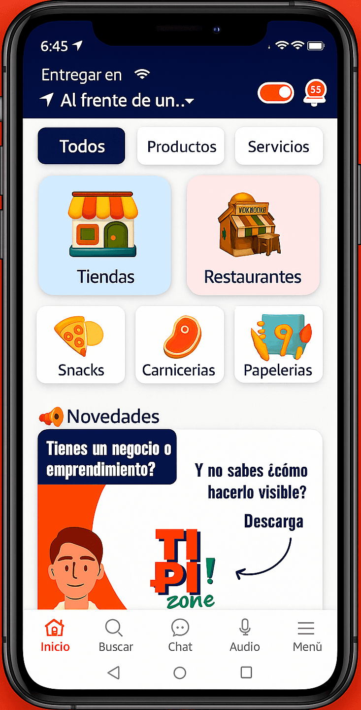 TipiZone App Mockup